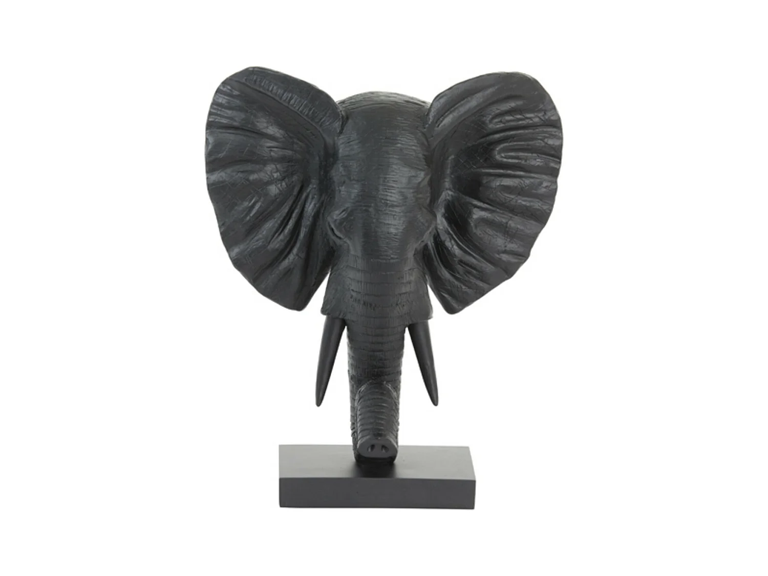 Ornement ÉLÉPHANT - 30x15x35,5cm - Noir