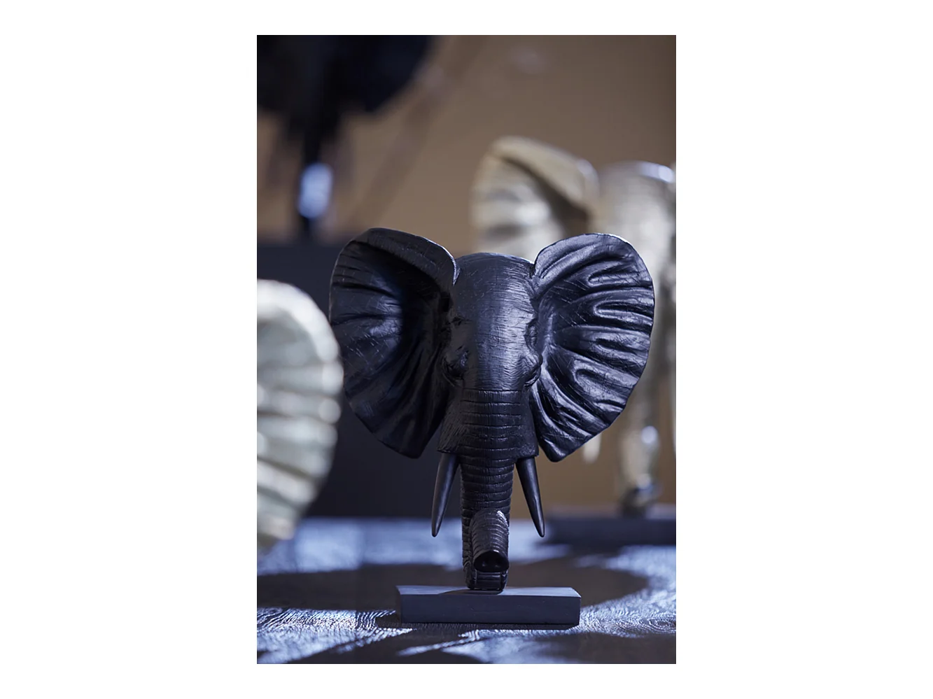 Ornement ÉLÉPHANT - 30x15x35,5cm - Noir