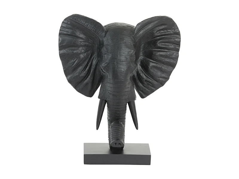 Ornement ÉLÉPHANT - 30x15x35,5cm - Noir