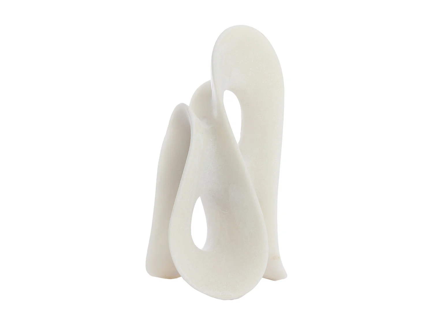 Ornement ZAZINA - 20,5x19x39cm - Blanc