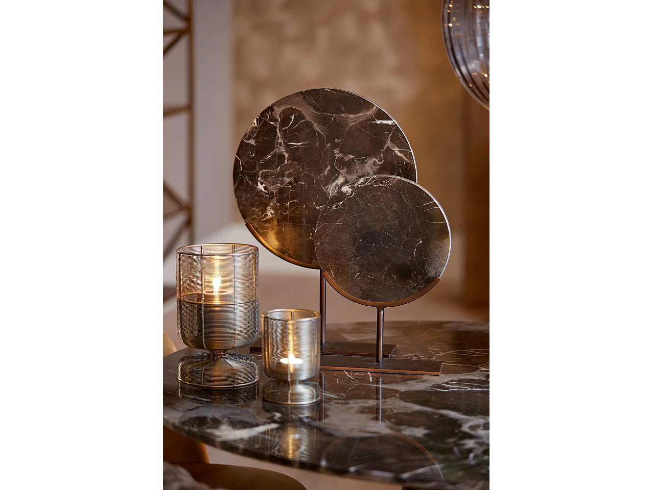 Ornament MORENO - 25.5x10x38.5cm - Bruin