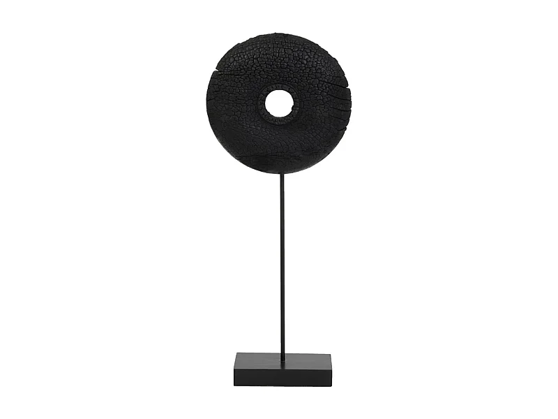 Ornament OLUMI - 28x10,5x65,5cm - Schwarz