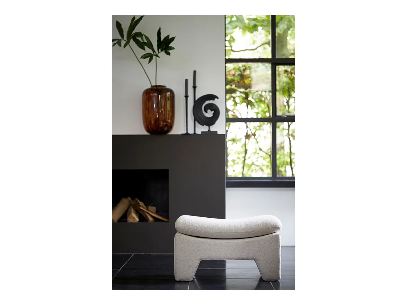 Ornement SHWIBA - 43x15x60cm - Noir