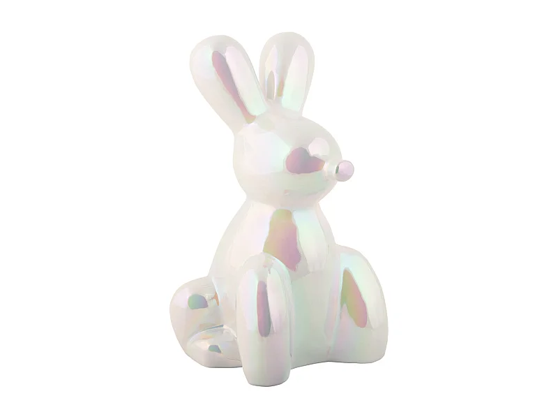 Bild Kaninchen Groß - Weiß plattiert