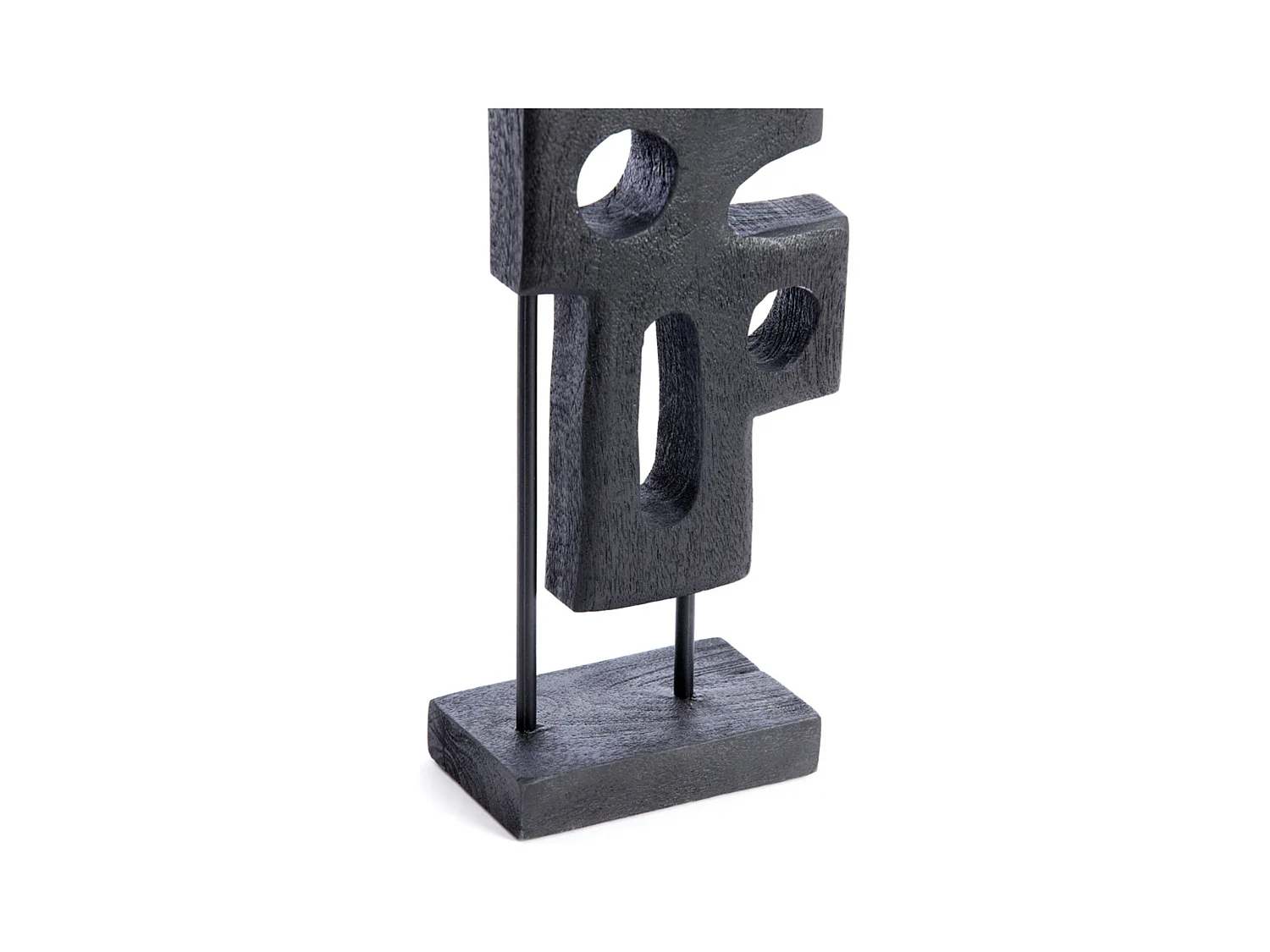 Ornement SALIO - 19x9,5x45cm - Noir