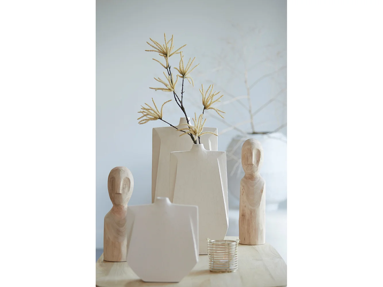 Ornement LUMUNA - 12x11,5x41cm - Marron