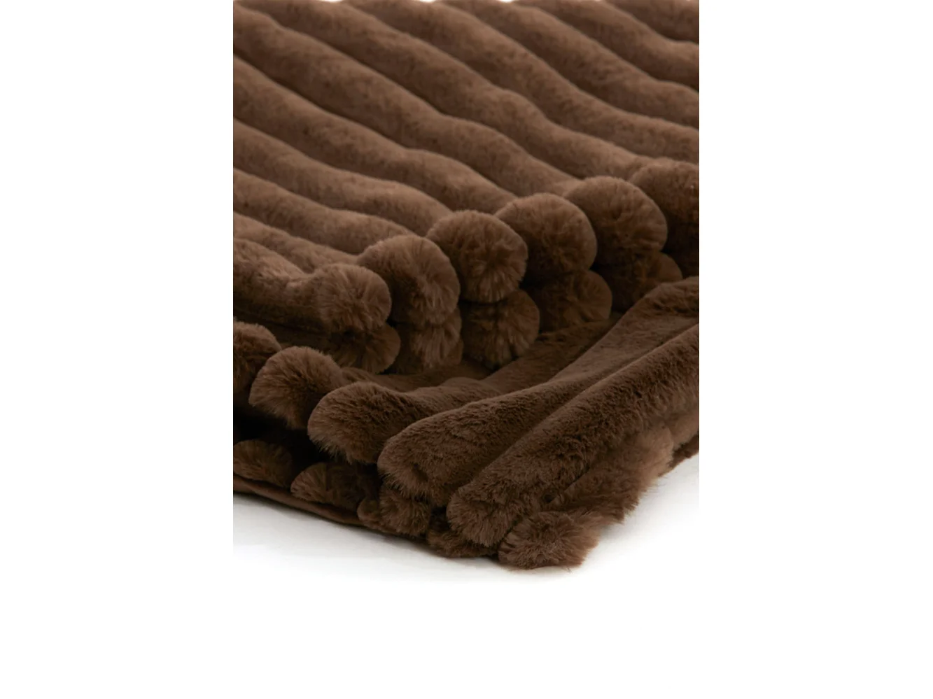 Plaid VAJEN - 170x130x0,5cm - Marron