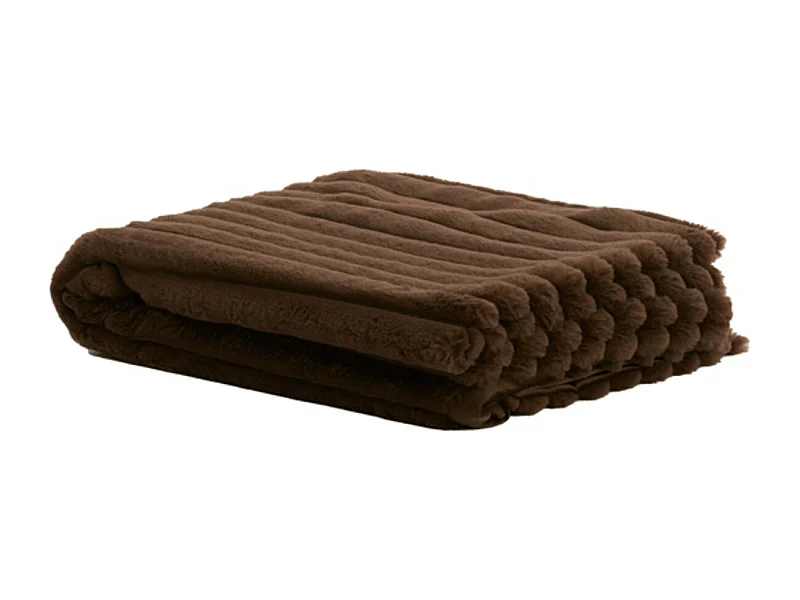 Plaid VAJEN - 170x130x0.5cm - Bruin