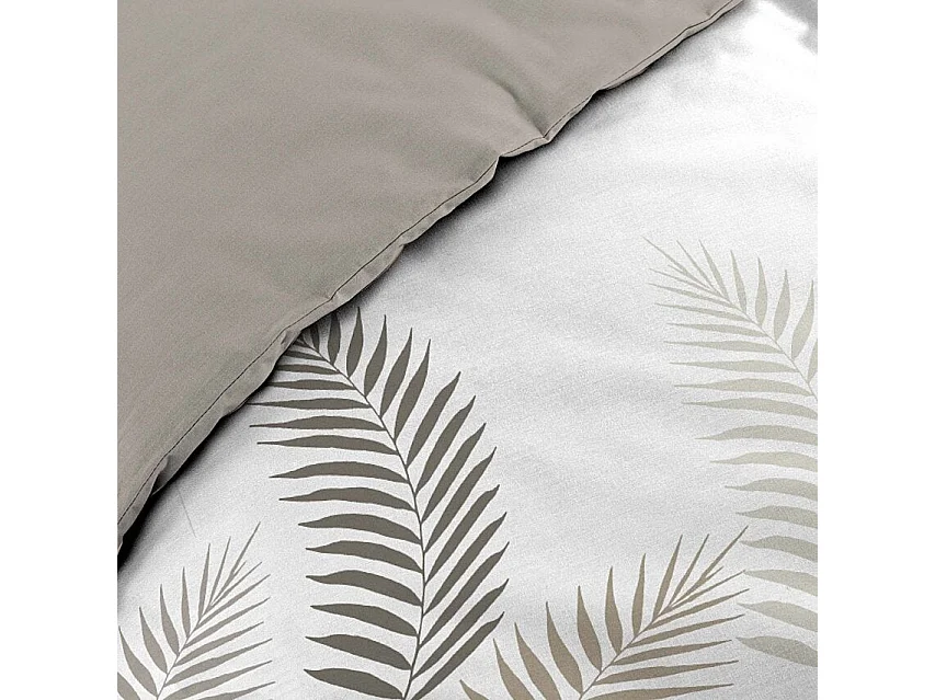 Parure de Lit 3 Pièces "Goyave Line" 200x200cm Taupe