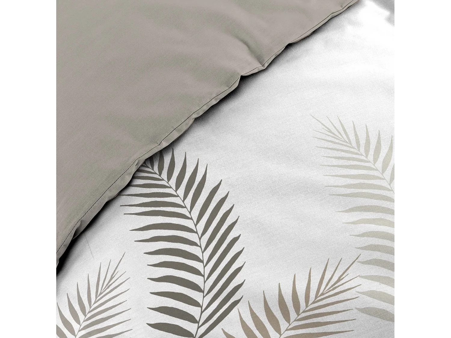 Parure de Lit 3 Pièces "Goyave Line" 200x200cm Taupe