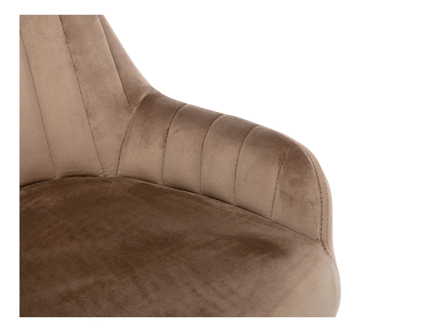 Set van 2 barkrukken in fluweel en beukenhouten poten - Beige - ELEANA