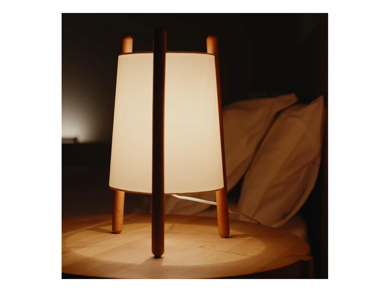 LEDS C4 Lampe De Table Woody E27 15W Blanc