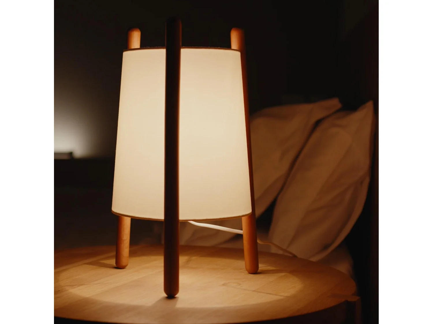 LEDS C4 Lampe De Table Woody E27 15W Blanc