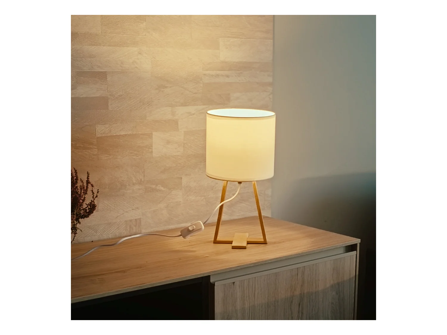 FORLIGHT Lampe De Table Nuts E27 15 Blanc