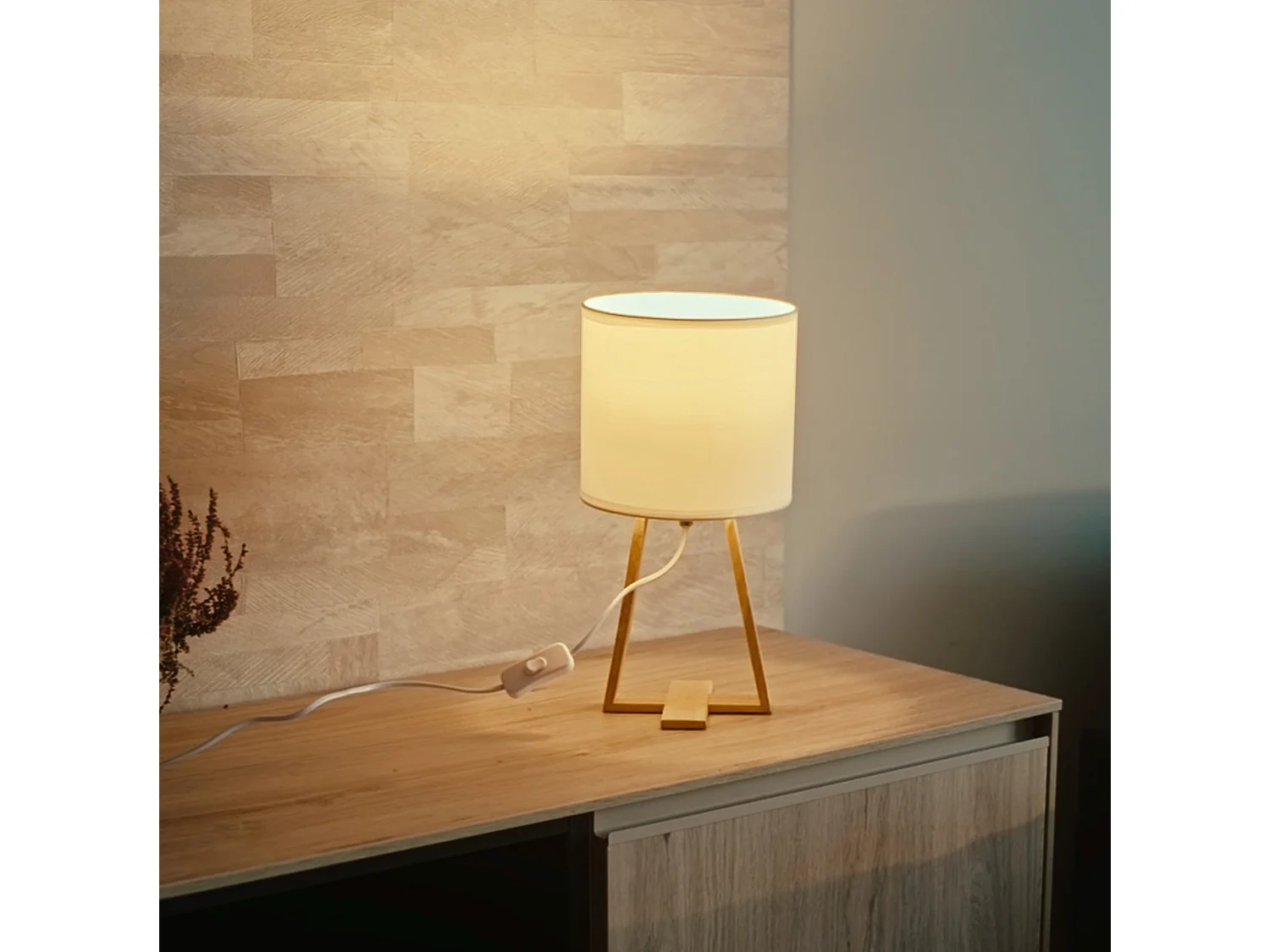 FORLIGHT Lampe De Table Nuts E27 15 Blanc