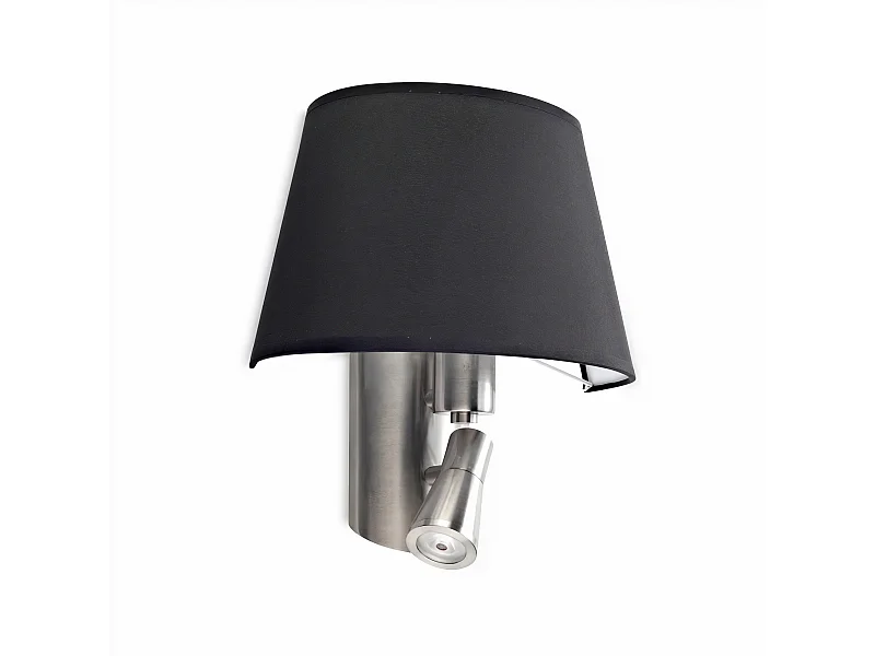 LEDS C4 Applique Balmoral Led E27 2.2.,15W Blanc Chaud - 3000K Na Nickel Satiné