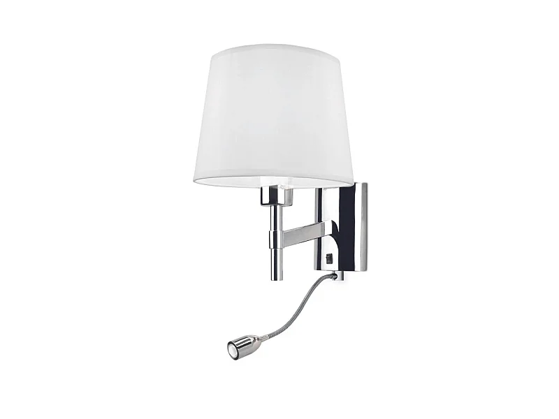 LedsC4 Applique Bristol Led 2.2 Blanc Chaud - 3000K Chrome. Abat-Jour Non Fourni.