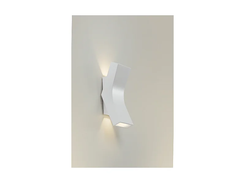LEDS C4 Applique Bend Led 9W Blanc Chaud - 3000K On-Off Blanc Porcelaine 239Lm
