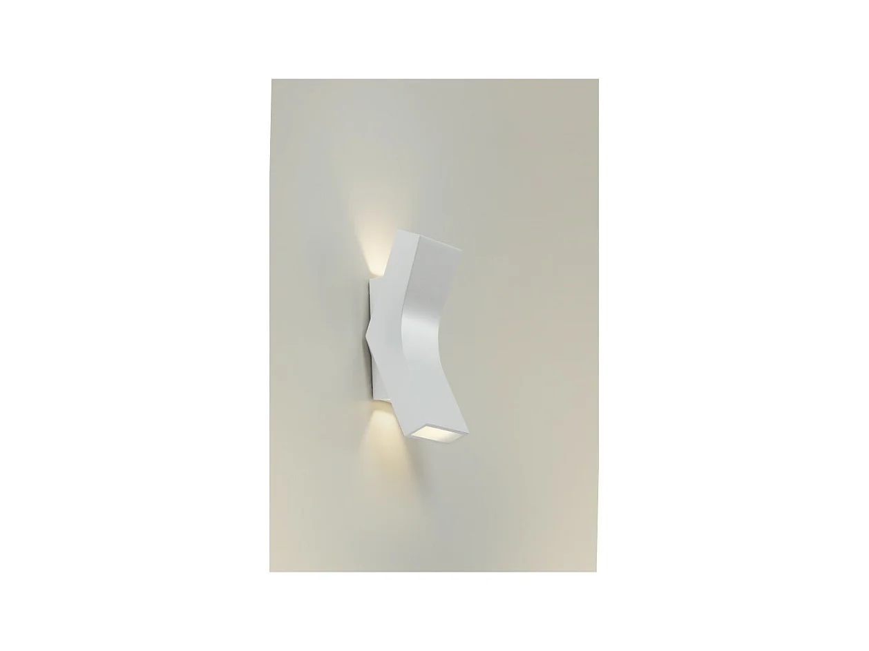 LEDS C4 Applique Bend Led 9W Blanc Chaud - 3000K On-Off Blanc Porcelaine 239Lm