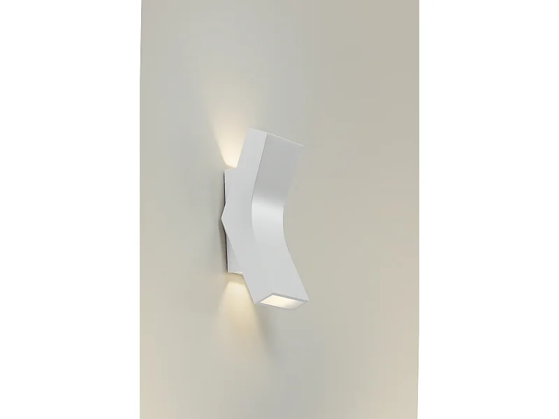 LEDS C4 Applique Bend Led 9W Blanc Chaud - 3000K On-Off Blanc Porcelaine 239Lm