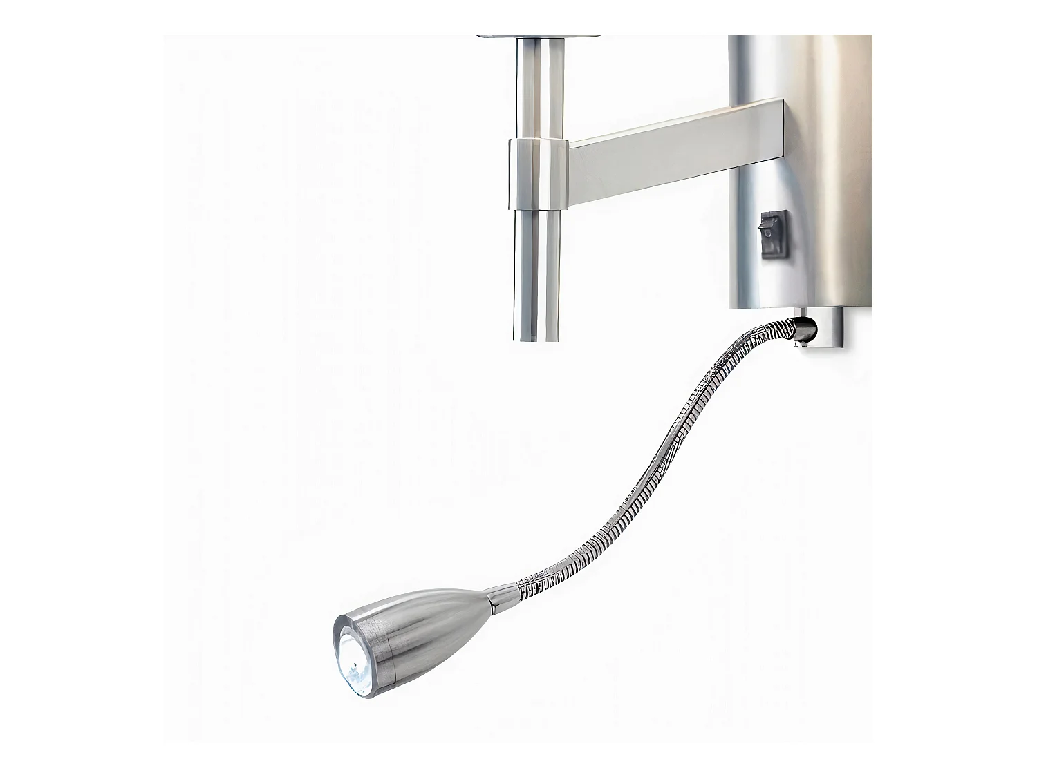 LedsC4 Applique Bristol Led 2.2 Blanc Chaud - 3000K Nickel Satiné. Abat-Jour Non Fou