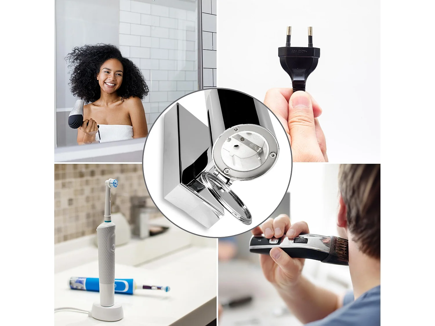 LEDS C4 Salle De Bains Ip44 Dresde On E14 9W Chrome