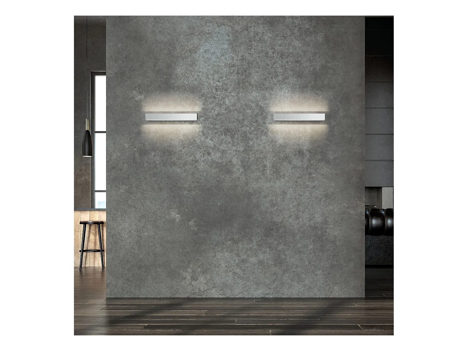 LEDS C4 Applique Lia Led 400Mm Led 7W Blanc Chaud - 3000K Chrome 320Lm