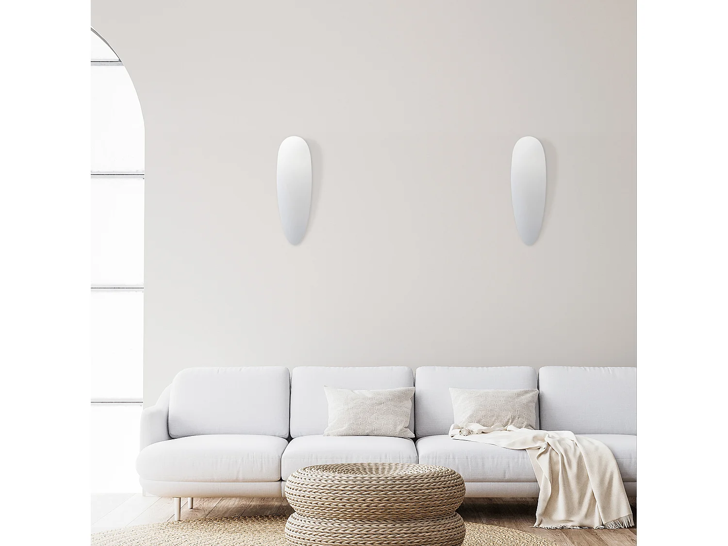 FORLIGHT Applique Ip20 Glass 460Mm E27 15W Blanc