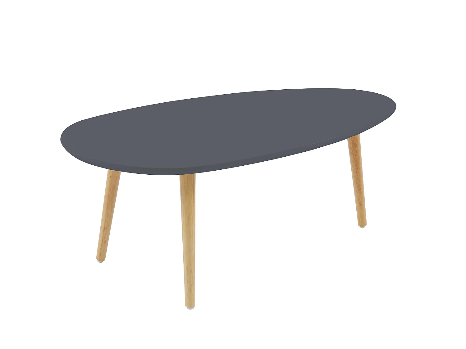 Canapé d'angle gauche KOSELIG anthracite gris convertible table basse grise et pouf
