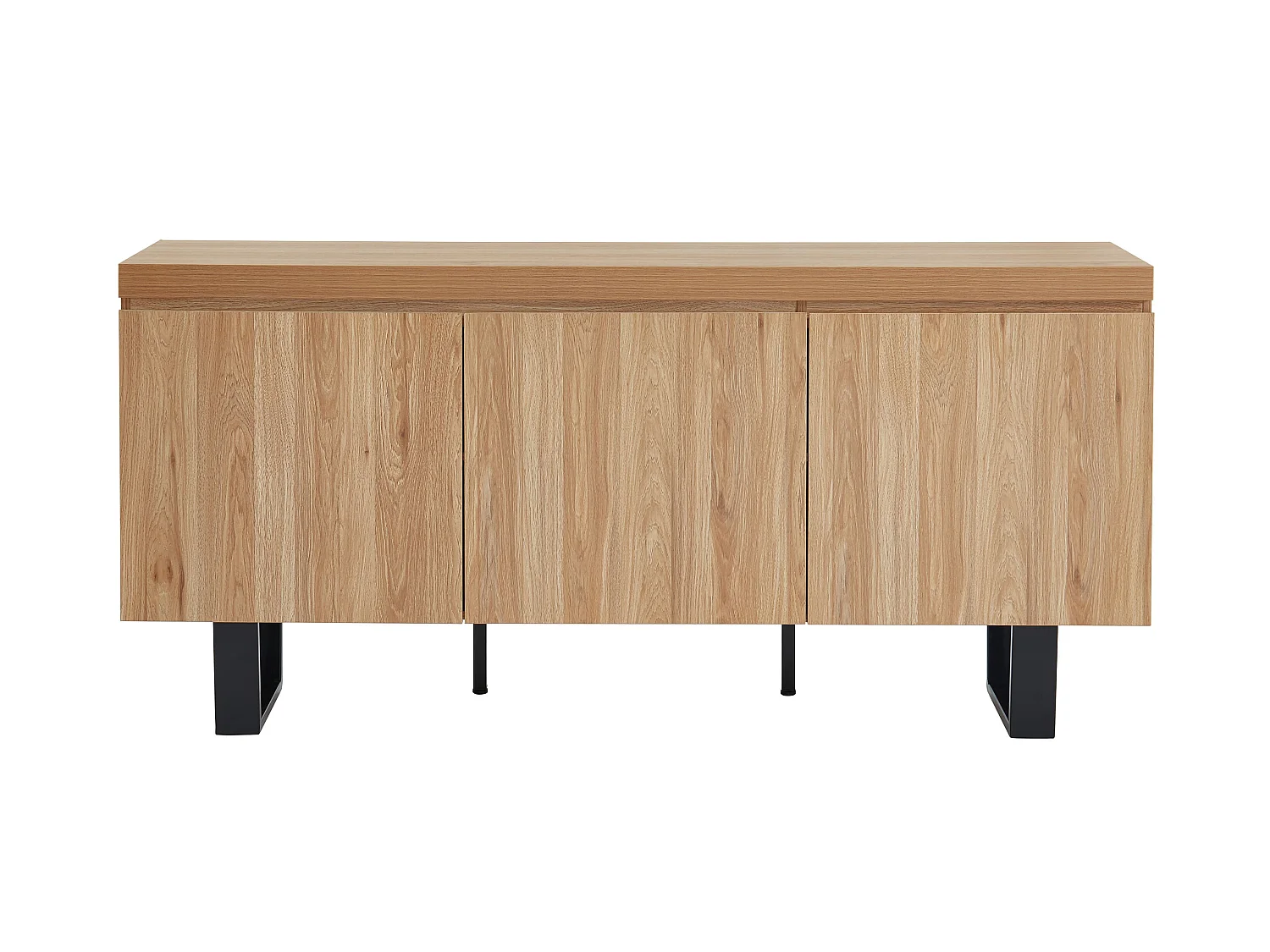 Buffet FELIX  effet chêne et métal noir  180cm
