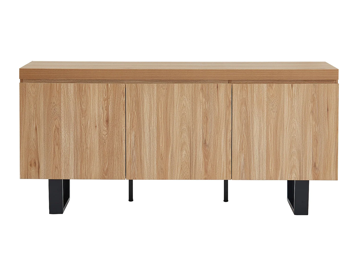 Buffet FELIX  effet chêne et métal noir  180cm