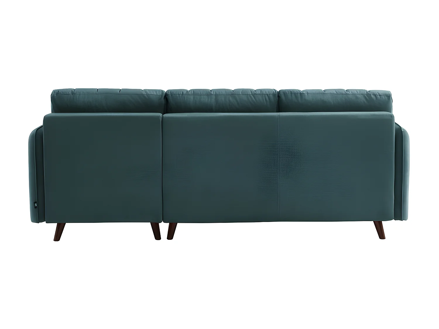 Canapé angle IDAHO tissu bleu vert angle fixe