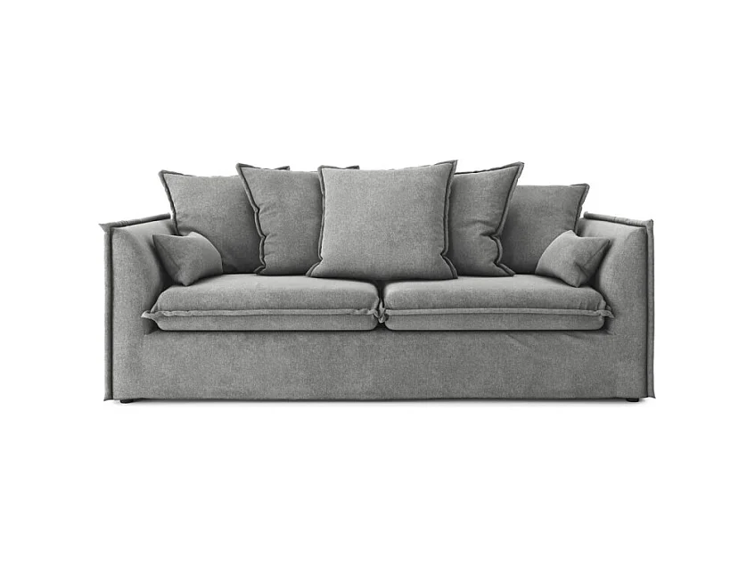 Canapé droit GAELLE Cacharel  tissu gris fixe