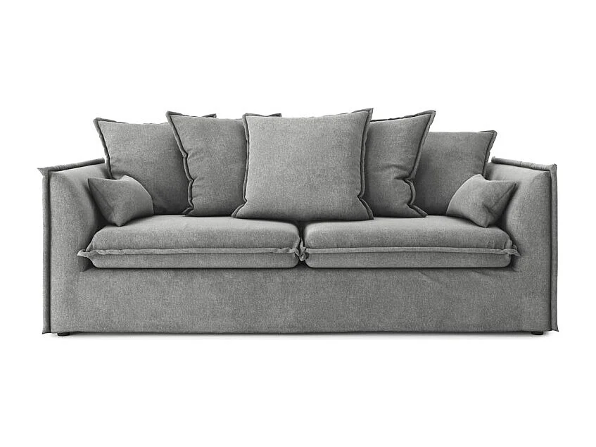 Canapé droit GAELLE Cacharel  tissu gris fixe