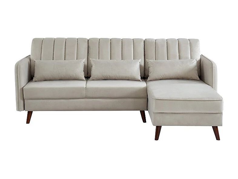 Canapé angle IDAHO tissu sable angle fixe