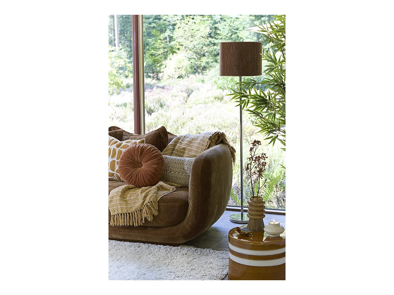 Plaid BATERNO - 170x130x0,5cm - Marron