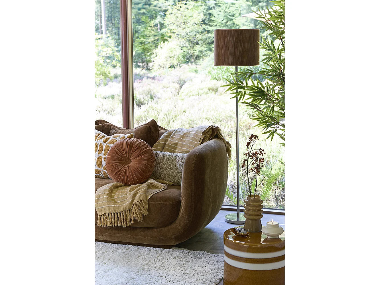 Plaid BATERNO - 170x130x0,5cm - Marron