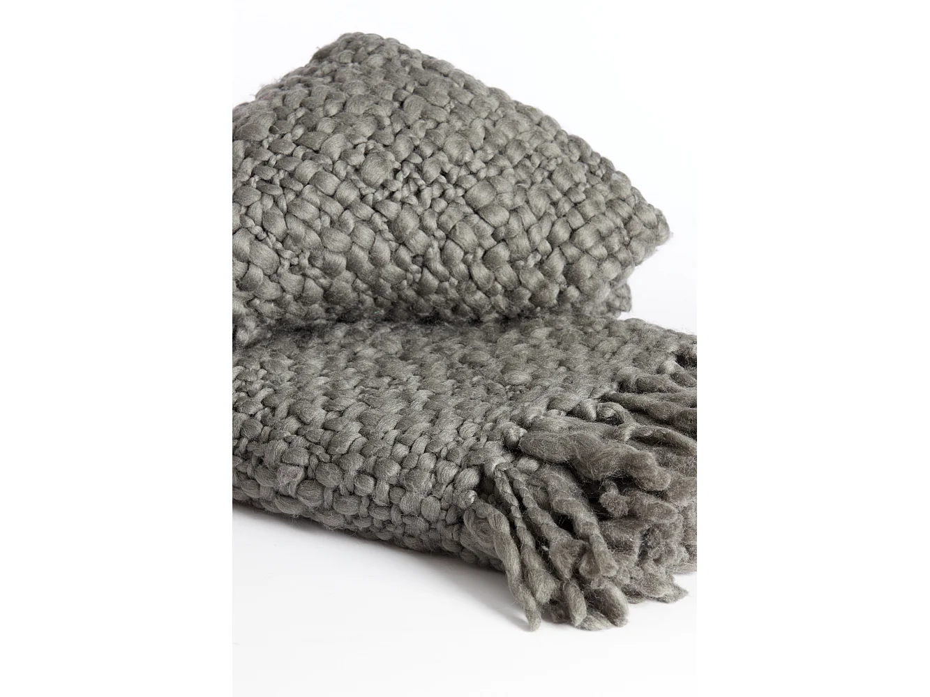 Plaid RISCA - 170x130x0,5cm - Gris