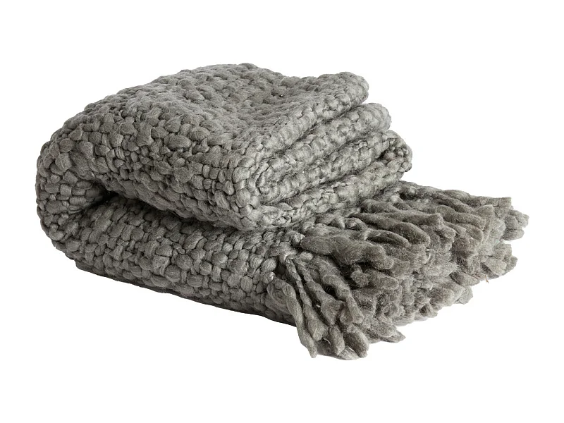 Plaid RISCA - 170x130x0.5cm - Grijs