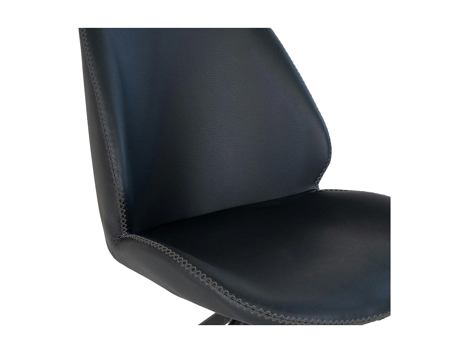 Chaise pivotante noire avec surpiqure décorative (lot de 2) BERLIN