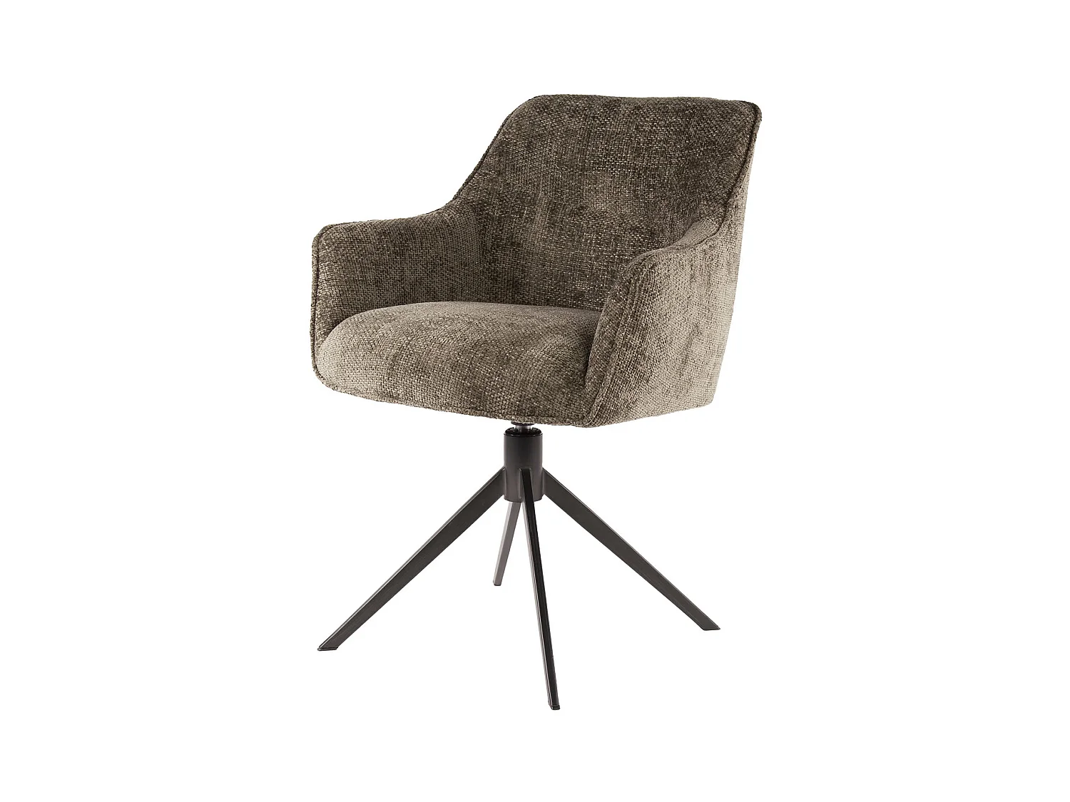 Fauteuil pivotant à tirette - 2 pièces - Taupe riche