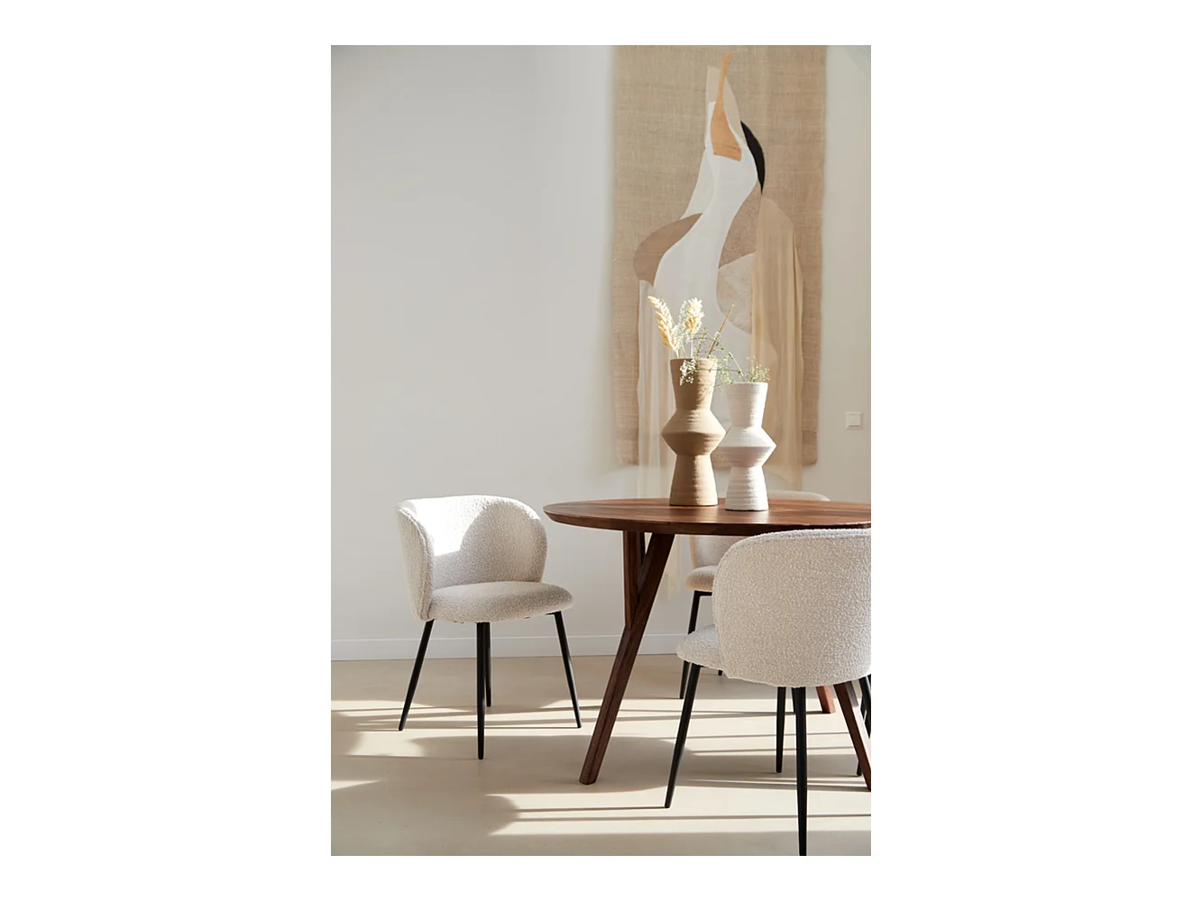 Esszimmerstuhl ELYNA - 56x55x79cm - Braun - 2er-Set