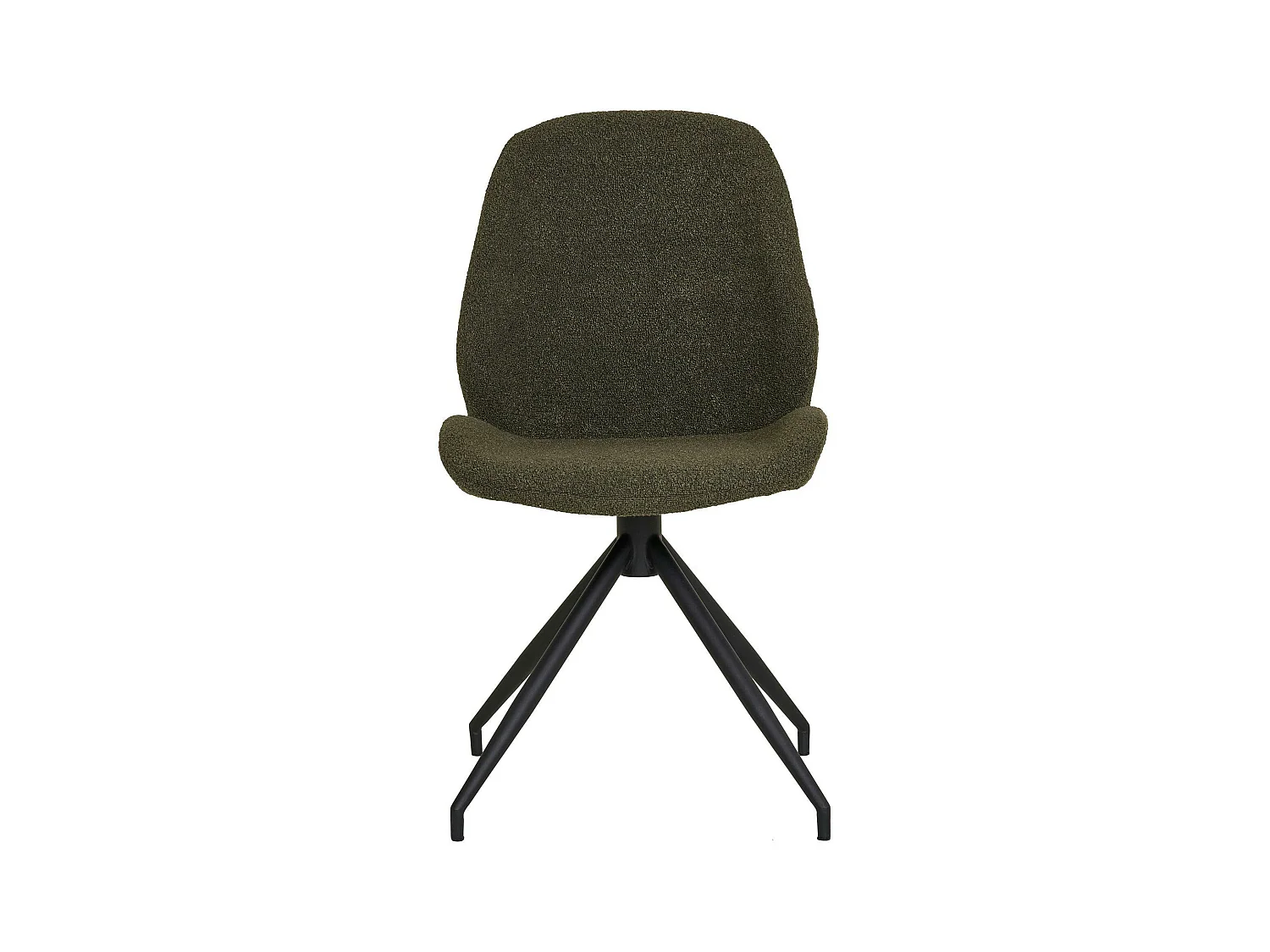 Chaise pivotante verte en tissu bouclette (lot de 2) BERLIN