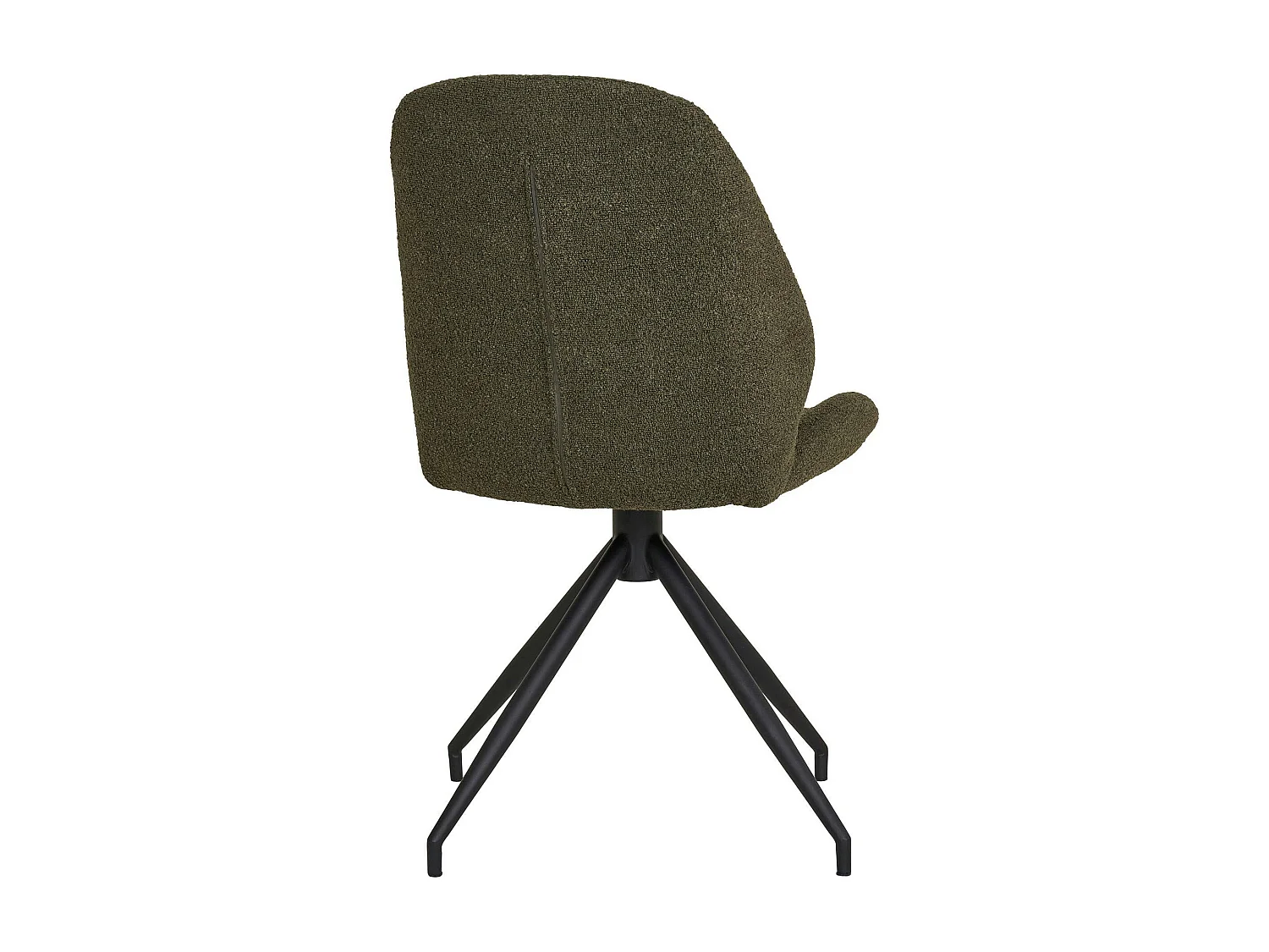 Chaise pivotante verte en tissu bouclette (lot de 2) BERLIN