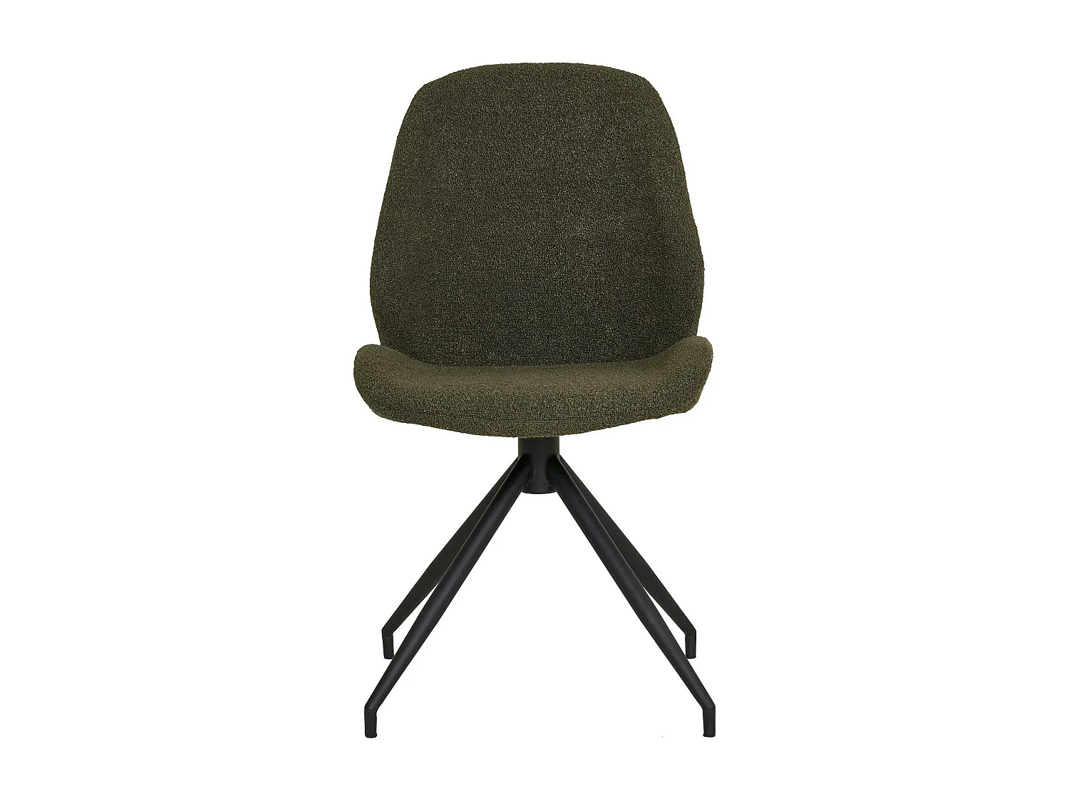 Chaise pivotante verte en tissu bouclette (lot de 2) BERLIN