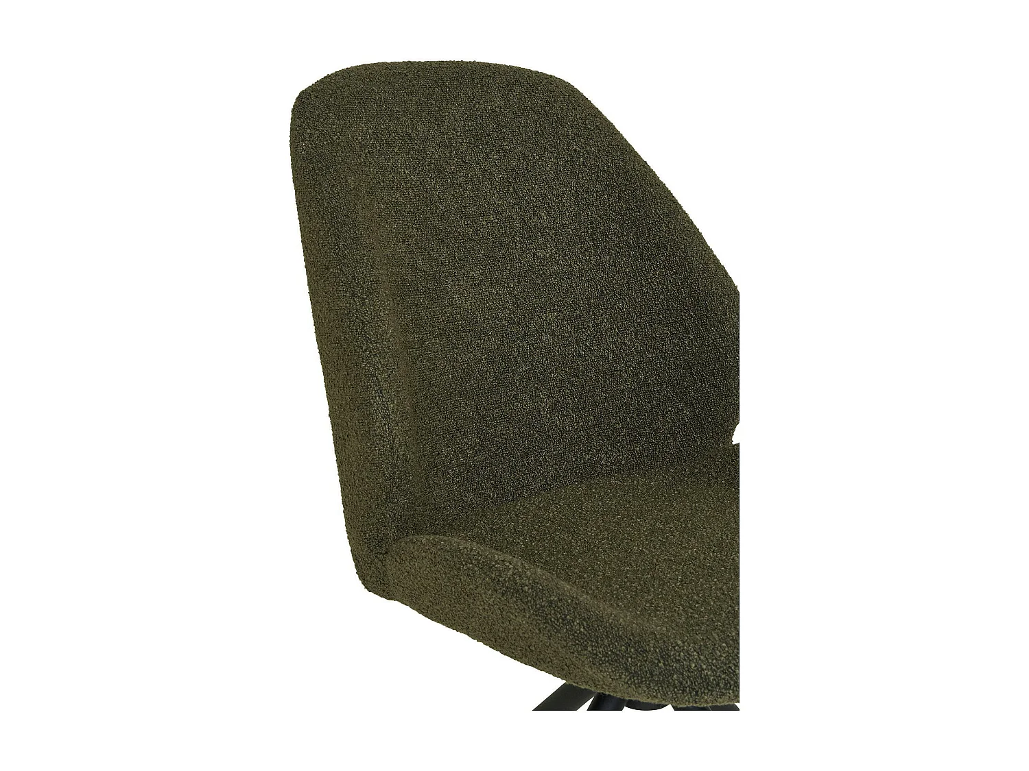 Chaise pivotante verte en tissu bouclette (lot de 2) BERLIN