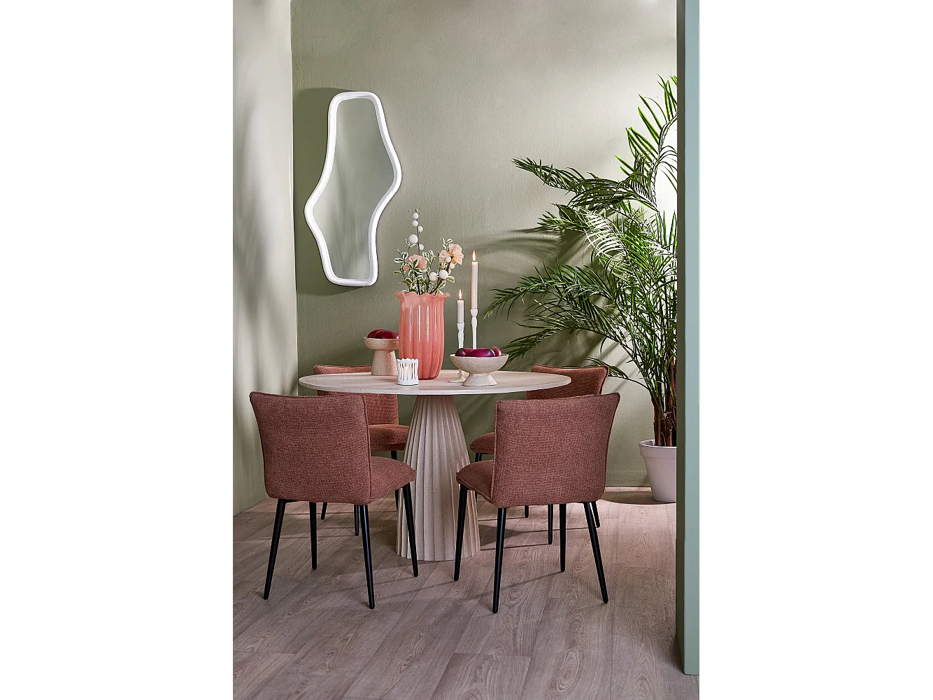 Chaise de salle à manger VADENI - 58x48x85cm - Orange