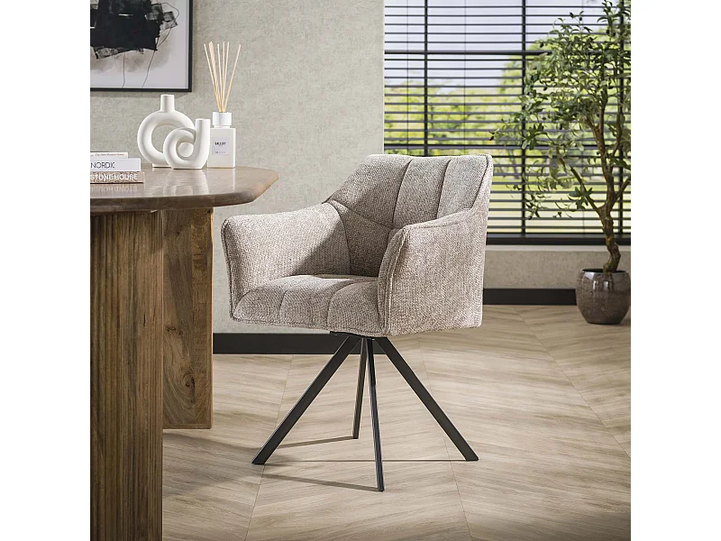 Sessel Raster Swivel - 2 Stück - Satte Sandfarbe