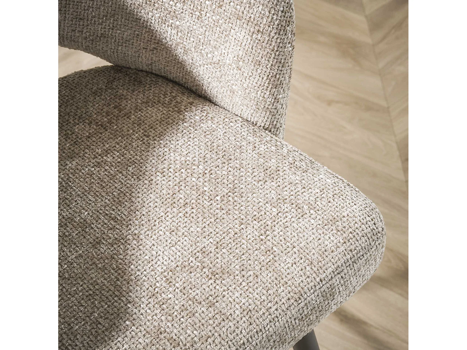 Fauteuil Boucle Salon - Tissée Cargo Couleur Sable - Lot de 2