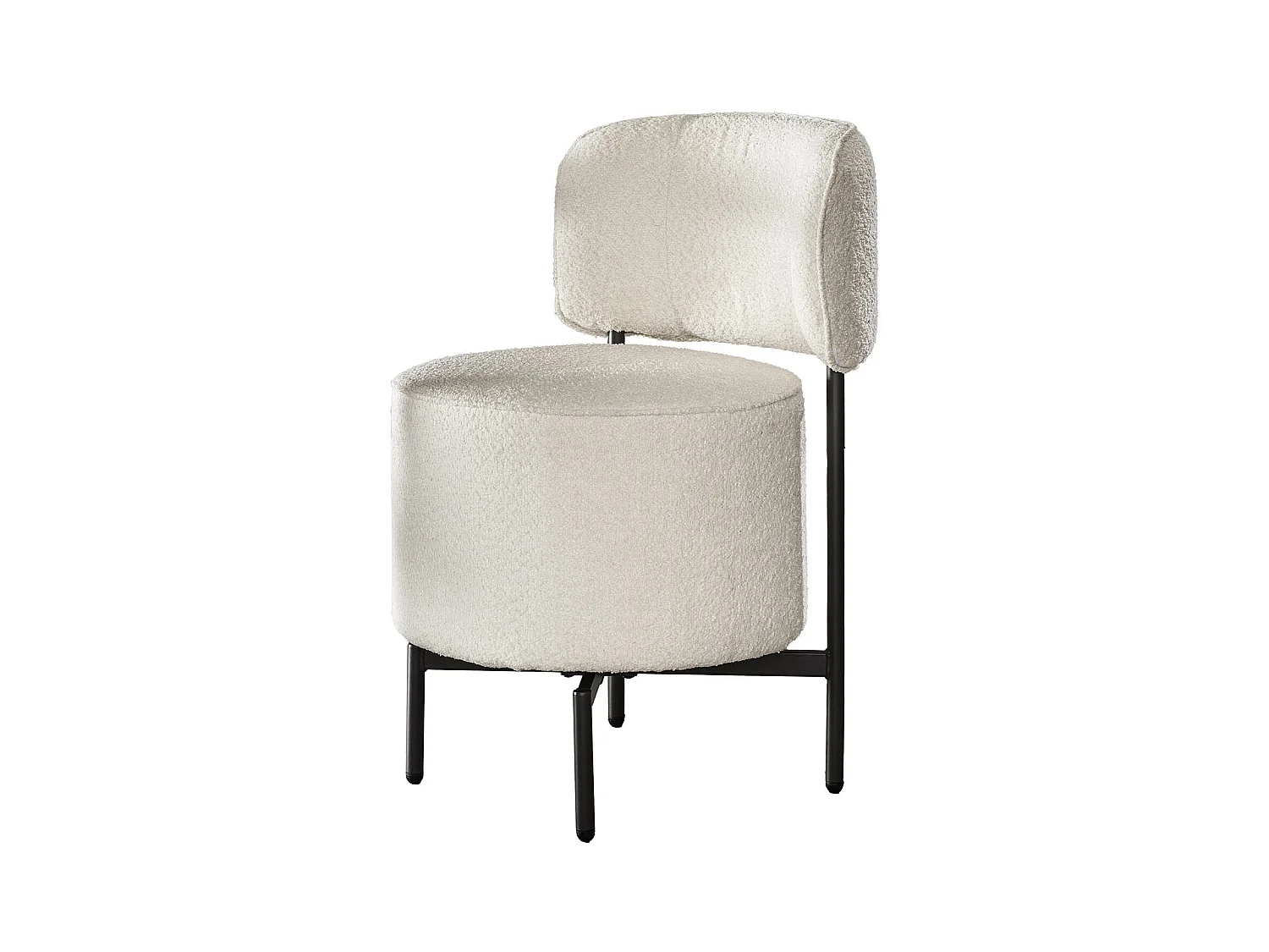 Chaise cocktail pivotante - 2 pièces - Boucle Blanc